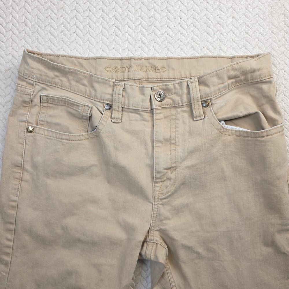 Cody James Mens Slim Fit Khaki Tan Stretch Twill Pants 36W x 34L RN138823